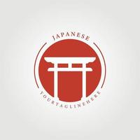 japanese icon, traditional culture logo vector illustration design