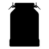 Milk can container icon black color illustration vector