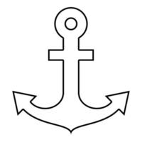 ancla de barco para icono de diseño náutico marino negro