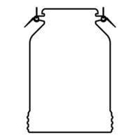 Milk can container icon black color illustration vector