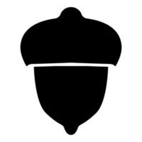 Acorn forest nut icon black color illustration vector