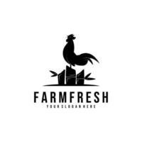 diseño de ilustración vectorial del logotipo de ganado, logotipo para granja fresca vector