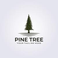 Pine tree logo vector illustration design