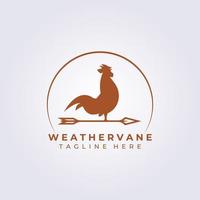 Weather vane, wind vane logo vector illustration template design, creative weathercock logo