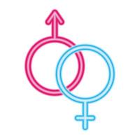 Female and male gender symbols vector design