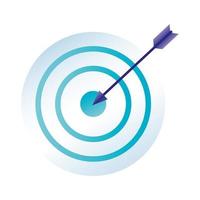 Isolated target with arrow vector design