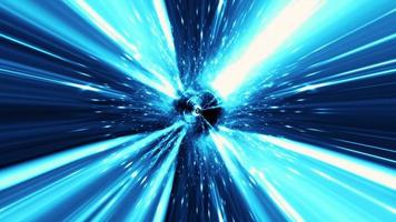 velocidad del hipersalto de la luz espacial azul