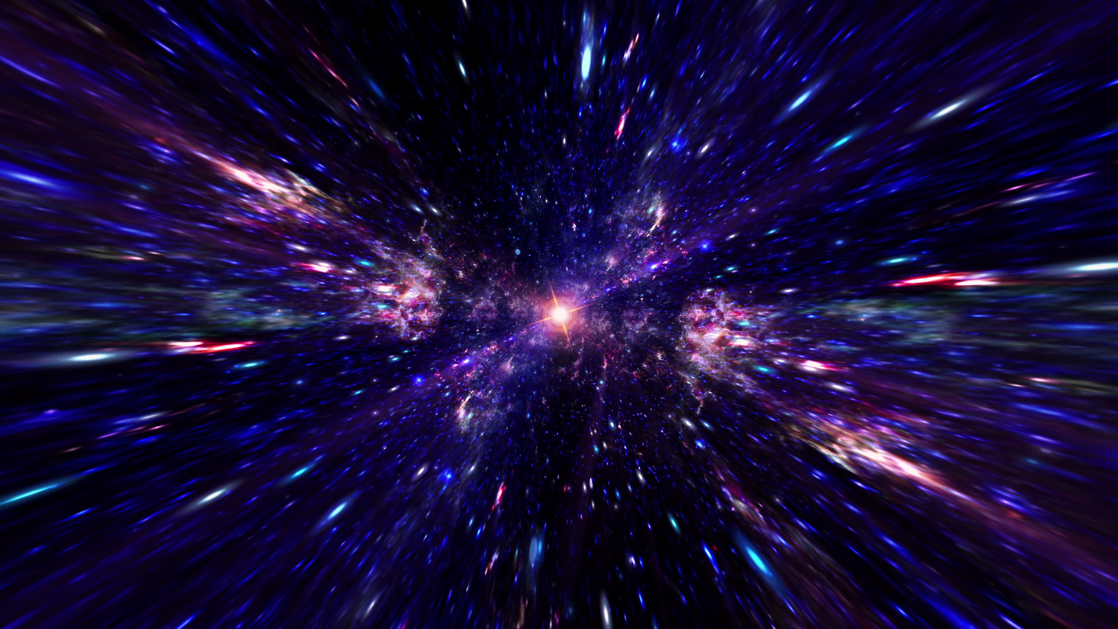 Flying star fields through hyper space warp 5160780 Stock Video at Vecteezy