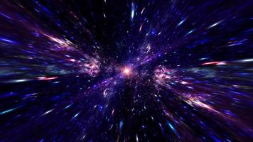 Flying star fields through hyper space warp video