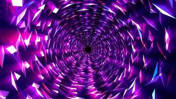 túnel digital de marco de alambre cibernético azul púrpura video