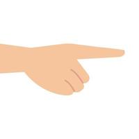 hand with pointing finger on white background vector