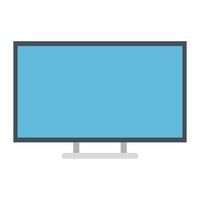 tv sobre fondo blanco, símbolo de televisión vector
