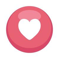 Heart button icon vector design