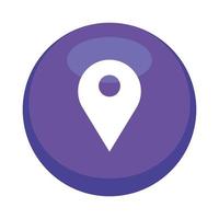 Isolated gps mark button vector design