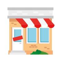 Store with tent vector design