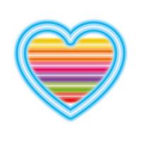 Isolated lgtbi striped heart vector design