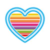 diseño de vector de corazón rayado lgtbi aislado