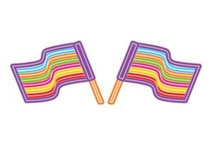 Isolated lgtbi flags vector design