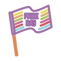 Isolated lgtbi flag and pride day vector design