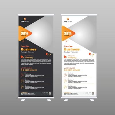Creative Corporate Business Roll Up Banner Template Design
