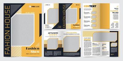 diseño de plantilla de folleto de revista de moda creativa vector