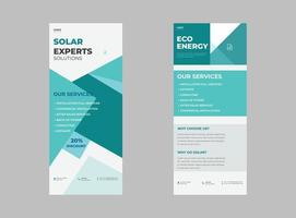 Eco energy concept roll up banner template vector illustration for green nature environment conservation and natural resources, Eco energy DL flyer design. Vector illustration.