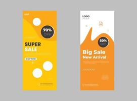 Super sale banner for roll up, Today only, one day super sale banner. One day deal, special offer, big sale, clearance. Vector roll up banner.