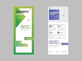 Charity and donation roll up banner design templates with vector, Charity Existence and donation poster and flyer design templates,