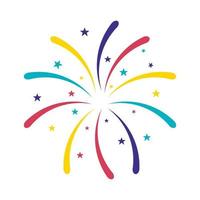 firework explosion icon on white background vector