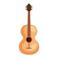 guitarra clásica de madera, instrumento musical de cuerda pulsada vector