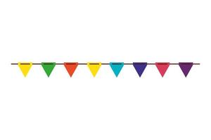 carnival colored garland, festive celebration, isolated icon vector