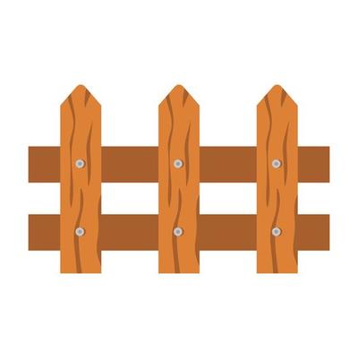 wooden fence icon on white background