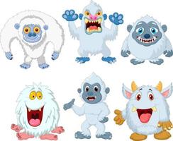 Cartoon funny monster collection set vector