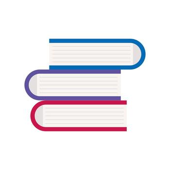 pila de libros, sobre fondo blanco, pila de libros, concepto de aprendizaje vector