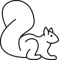 Squirrel Animal Outline Icon Vector