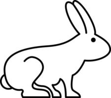 Rabbit Animal Outline Icon Vector