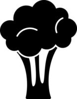 Broccoli Glyph Icon Vegetable Vector