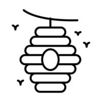 Beehive Outline Icon Animal Vector