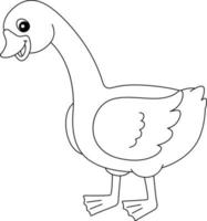 Goose Coloring Page Isolated for Kids vector