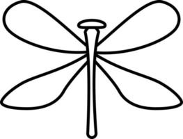Dragonfly Insect Outline Icon Vector
