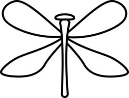 Dragonfly Insect Outline Icon Vector