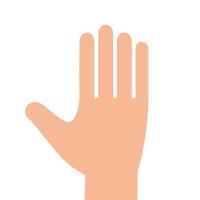 hand icon, open hand human on white background vector