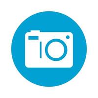 camera icon, social media in frame circular vector