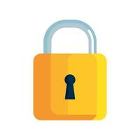 locker icon, padlock symbol, safety and security protection on white background vector