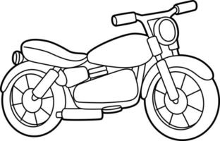 Motorcycle Coloring Page Isolated for Kids vector