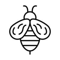 icono de contorno de abeja vector animal