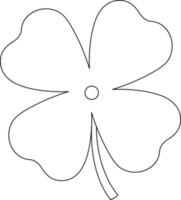 St. Patricks Day Shamrock Coloring Page for Kids vector