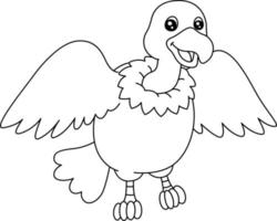 Vulture Coloring Page Isolated for Kids vector