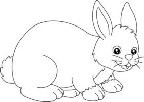 página para colorear de conejo aislada para niños vector