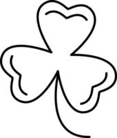 Three Leaf Clover Outline Icon Vector